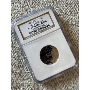 2001-S Clad 25C North Carolina State Quarter NGC PF69 Ultra Cameo